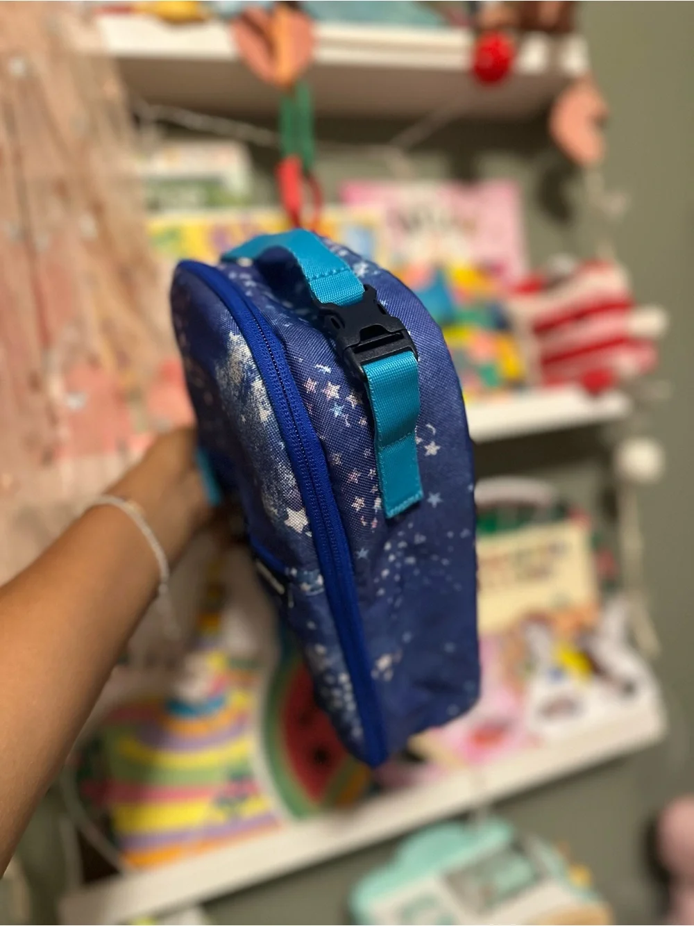 Lands' End Kids Starry Navy Blue Backpack
